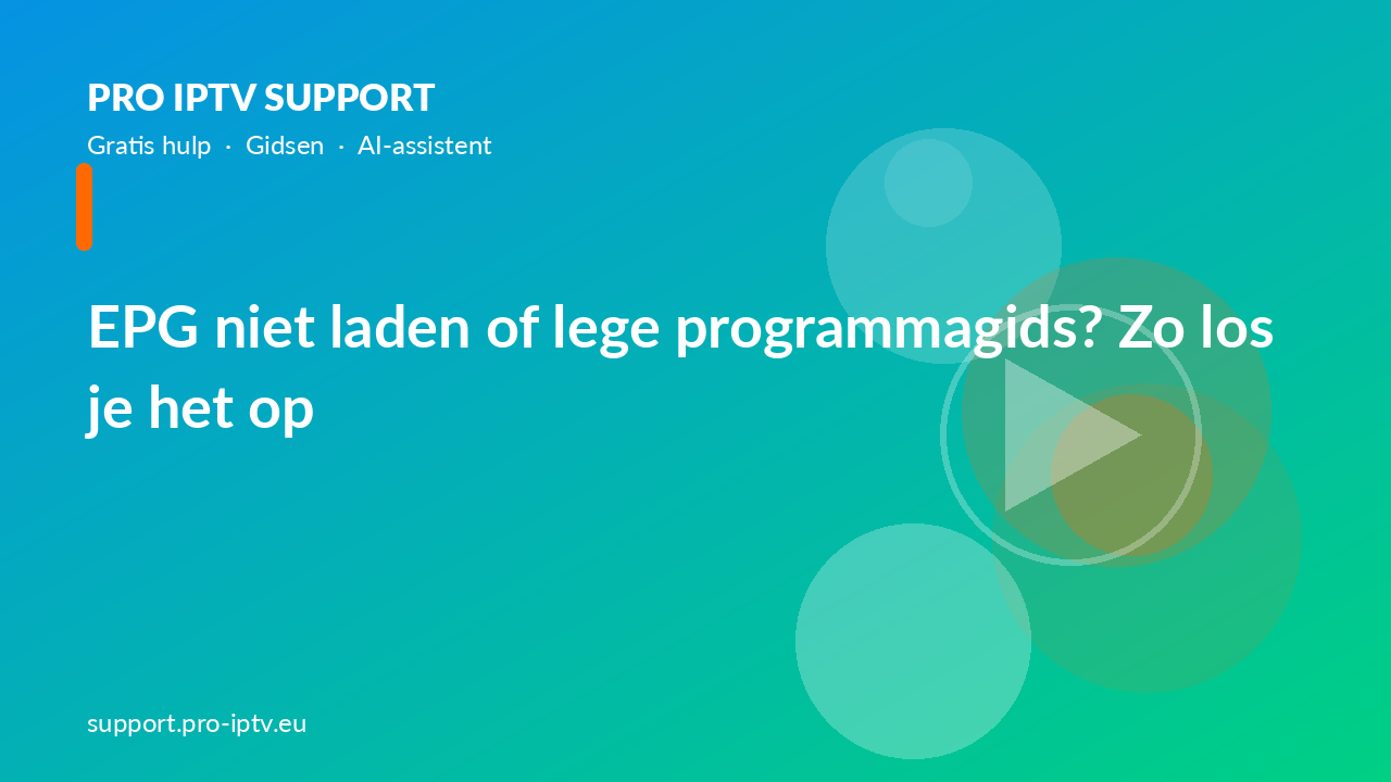 EPG niet laden of lege programmagids? Zo los je het op