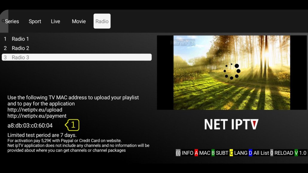 Net IPTV installatie stap 1