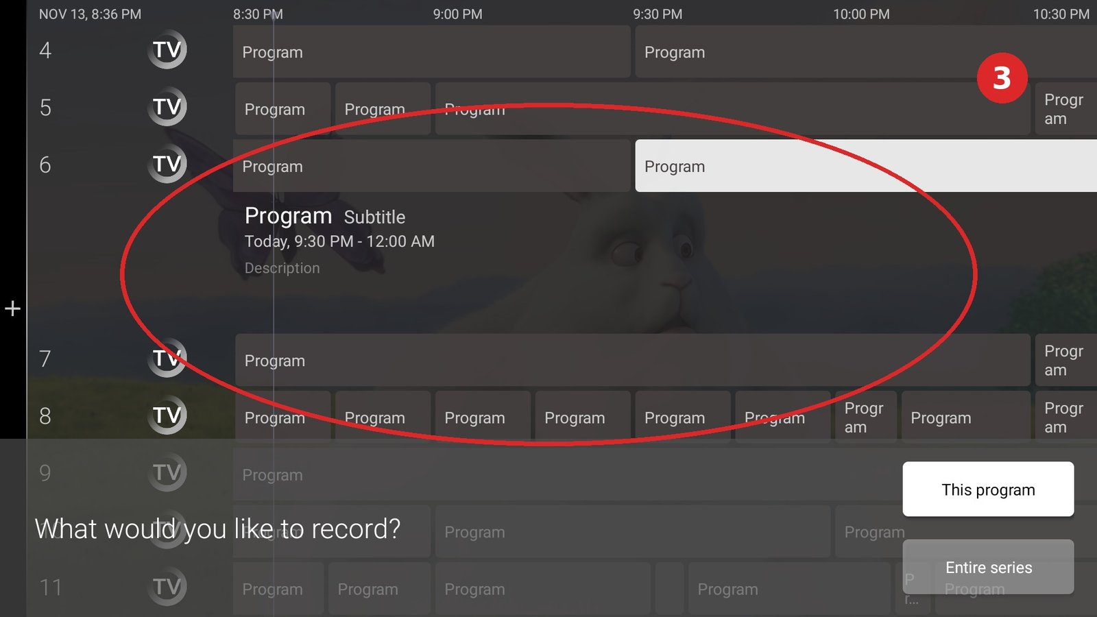 Sparkle TV stap 3: de EPG-programmagids.